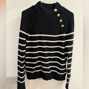 JCREW black stripes sweater